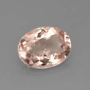 1.61 ct Pink Morganite Stone, Natural Morganite in Oval Facet Shape for Sale