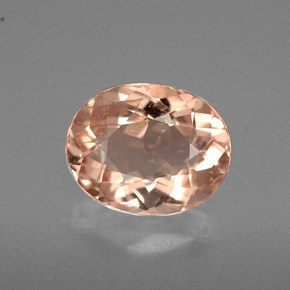1.51 ct Pink Morganite Gemstone, Morganite Gem in Oval Facet Shape for Sale.