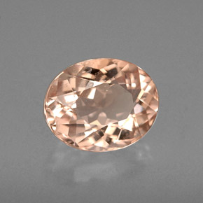 1.51 ct Pink Morganite Stone, Natural Morganite in Oval Facet Shape for Sale