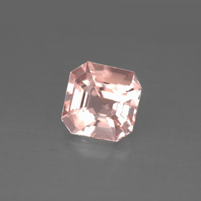 1.28 ct Pink Morganite Stone, Natural Morganite in Asscher Cut Shape for Sale