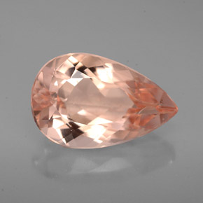 4.50 ct Pink Morganite Gemstone, Morganite Gem in Pear Facet Shape for Sale.