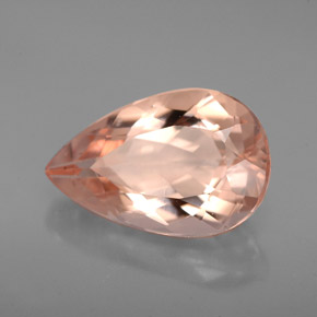 4.50 ct Pink Morganite Stone, Natural Morganite in Pear Facet Shape for Sale