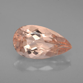 3.04 ct Pink Morganite Gemstone, Morganite Gem in Pear Facet Shape for Sale.