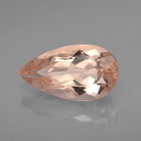 3.04 ct Pink Morganite Stone, Natural Morganite in Pear Facet Shape for Sale