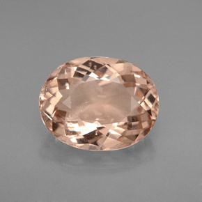 3.40 ct Pink Morganite Gemstone, Morganite Gem in Oval Facet Shape for Sale.