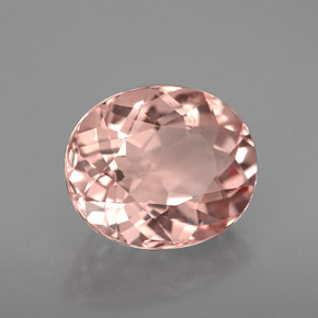 2.16 ct Pink Morganite Stone, Natural Morganite in Oval Facet Shape for Sale