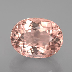 3.21 ct Pink Morganite Gemstone, Morganite Gem in Oval Facet Shape for Sale.