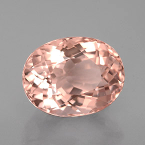 3.21 ct Pink Morganite Stone, Natural Morganite in Oval Facet Shape for Sale