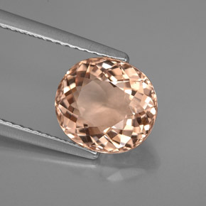 2.64 ct Pink Morganite Stone, Natural Morganite in Oval Facet Shape for Sale
