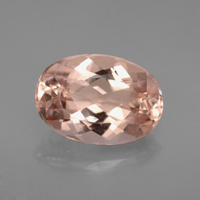 3.22 ct Pink Morganite Gemstone, Morganite Gem in Oval Facet Shape for Sale.