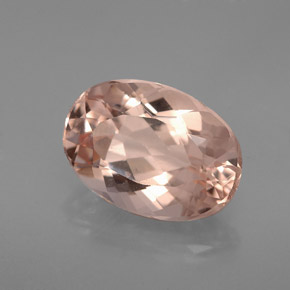 3.22 ct Pink Morganite Stone, Natural Morganite in Oval Facet Shape for Sale
