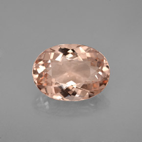 2.19 ct Pink Morganite Gemstone, Morganite Gem in Oval Facet Shape for Sale.