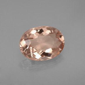 2.19 ct Pink Morganite Stone, Natural Morganite in Oval Facet Shape for Sale