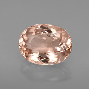 3.28 ct Pink Morganite Gemstone, Morganite Gem in Oval Facet Shape for Sale.