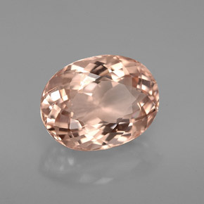 3.28 ct Pink Morganite Stone, Natural Morganite in Oval Facet Shape for Sale