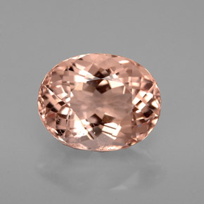 3.13 ct Pink Morganite Gemstone, Morganite Gem in Oval Facet Shape for Sale.
