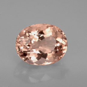 3.13 ct Pink Morganite Stone, Natural Morganite in Oval Facet Shape for Sale