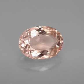 2.30 ct Pink Morganite Stone, Natural Morganite in Oval Facet Shape for Sale