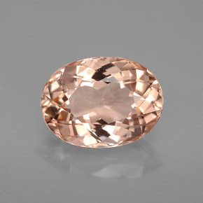 3.27 ct Pink Morganite Gemstone, Morganite Gem in Oval Facet Shape for Sale.