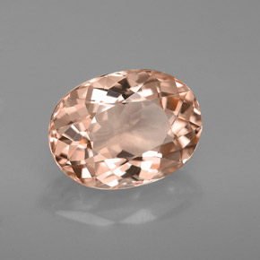 3.27 ct Pink Morganite Stone, Natural Morganite in Oval Facet Shape for Sale