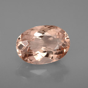 2.73 ct Pink Morganite Gemstone, Morganite Gem in Oval Facet Shape for Sale.