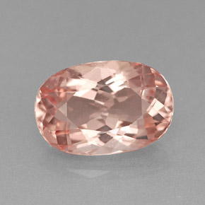 1.77 ct Pink Morganite Gemstone, Morganite Gem in Oval Facet Shape for Sale.