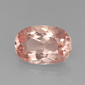 1.77 ct Pink Morganite Stone, Natural Morganite in Oval Facet Shape for Sale