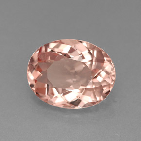 1.84 ct Pink Morganite Stone, Natural Morganite in Oval Facet Shape for Sale