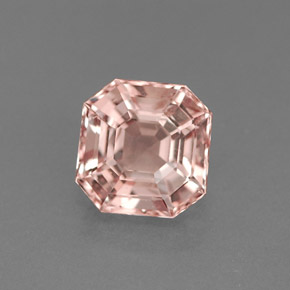1.34 ct Pink Morganite Stone, Natural Morganite in Asscher Cut Shape for Sale