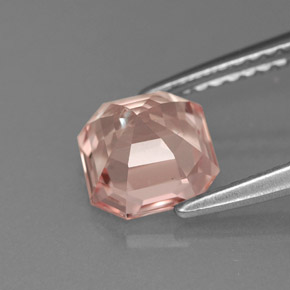 Morganite Gemstone in 6.7 x 6.5 mm Size for Sale, Morganite Stone in Salmon Color