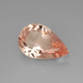 3.73 ct Pink Morganite Stone, Natural Morganite in Pear Facet Shape for Sale