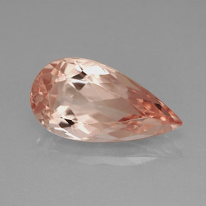 4.26 ct Pink Morganite Stone, Natural Morganite in Pear Facet Shape for Sale