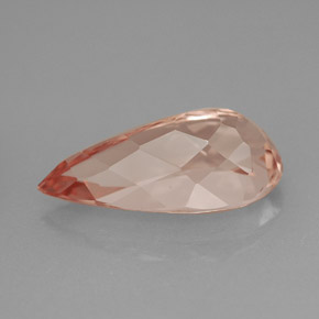 Morganite Gemstone in 15.8 x 8.2 mm Size for Sale, Morganite Stone in Salmon Color