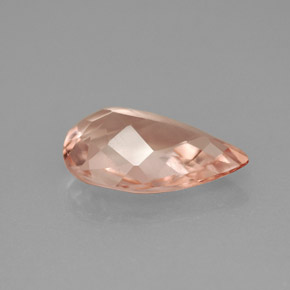 Morganite Gemstone in 13.2 x 8.4 mm Size for Sale, Morganite Stone in Salmon Color