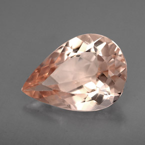 3.21 ct Pink Morganite Stone, Natural Morganite in Pear Facet Shape for Sale