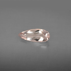 0.74 ct Pink Morganite Stone, Natural Morganite in Pear Facet Shape for Sale