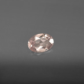 0.60 ct Pink Morganite Gemstone, Morganite Gem in Oval Facet Shape for Sale.