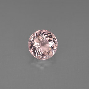 1.27 ct Pink Morganite Gemstone, Morganite Gem in Round Facet Shape for Sale.