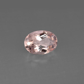 1.14 ct Pink Morganite Stone, Natural Morganite in Oval Facet Shape for Sale