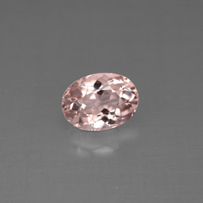 1.26 ct Pink Morganite Gemstone, Morganite Gem in Oval Facet Shape for Sale.