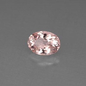 1.26 ct Pink Morganite Stone, Natural Morganite in Oval Facet Shape for Sale