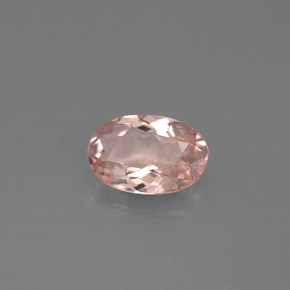 0.87 ct Pink Morganite Gemstone, Morganite Gem in Oval Facet Shape for Sale.