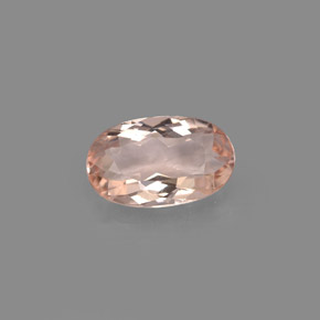 1.17 ct Pink Morganite Gemstone, Morganite Gem in Oval Facet Shape for Sale.