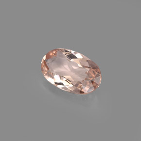 1.17 ct Pink Morganite Stone, Natural Morganite in Oval Facet Shape for Sale