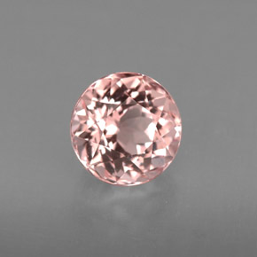 1.54 ct Pink Morganite Stone, Natural Morganite in Round Facet Shape for Sale