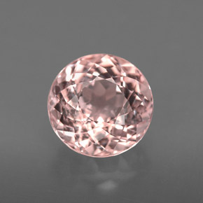 1.98 ct Pink Morganite Gemstone, Morganite Gem in Round Facet Shape for Sale.