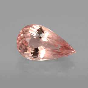 4.77 ct Pink Morganite Gemstone, Morganite Gem in Pear Facet Shape for Sale.