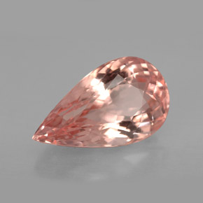 4.77 ct Pink Morganite Stone, Natural Morganite in Pear Facet Shape for Sale