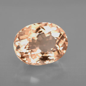 3.21 ct Pink Morganite Stone, Natural Morganite in Oval Facet Shape for Sale