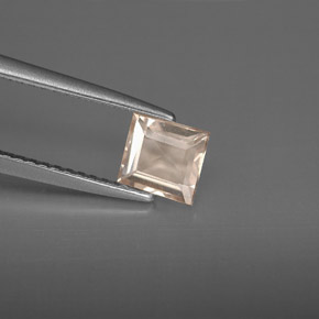 0.64 ct Pink Morganite Gemstone, Morganite Gem in Baguette Facet Shape for Sale.